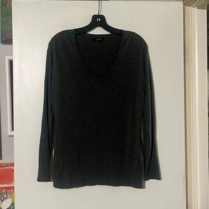 Babaton gray u neck top